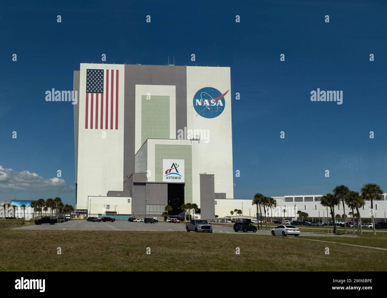 CAPE CANAVERAL, FLORIDA - 15 MARCH 2024. Building of Nasa, Kennedy space centre, Florida, USA Stock Photo