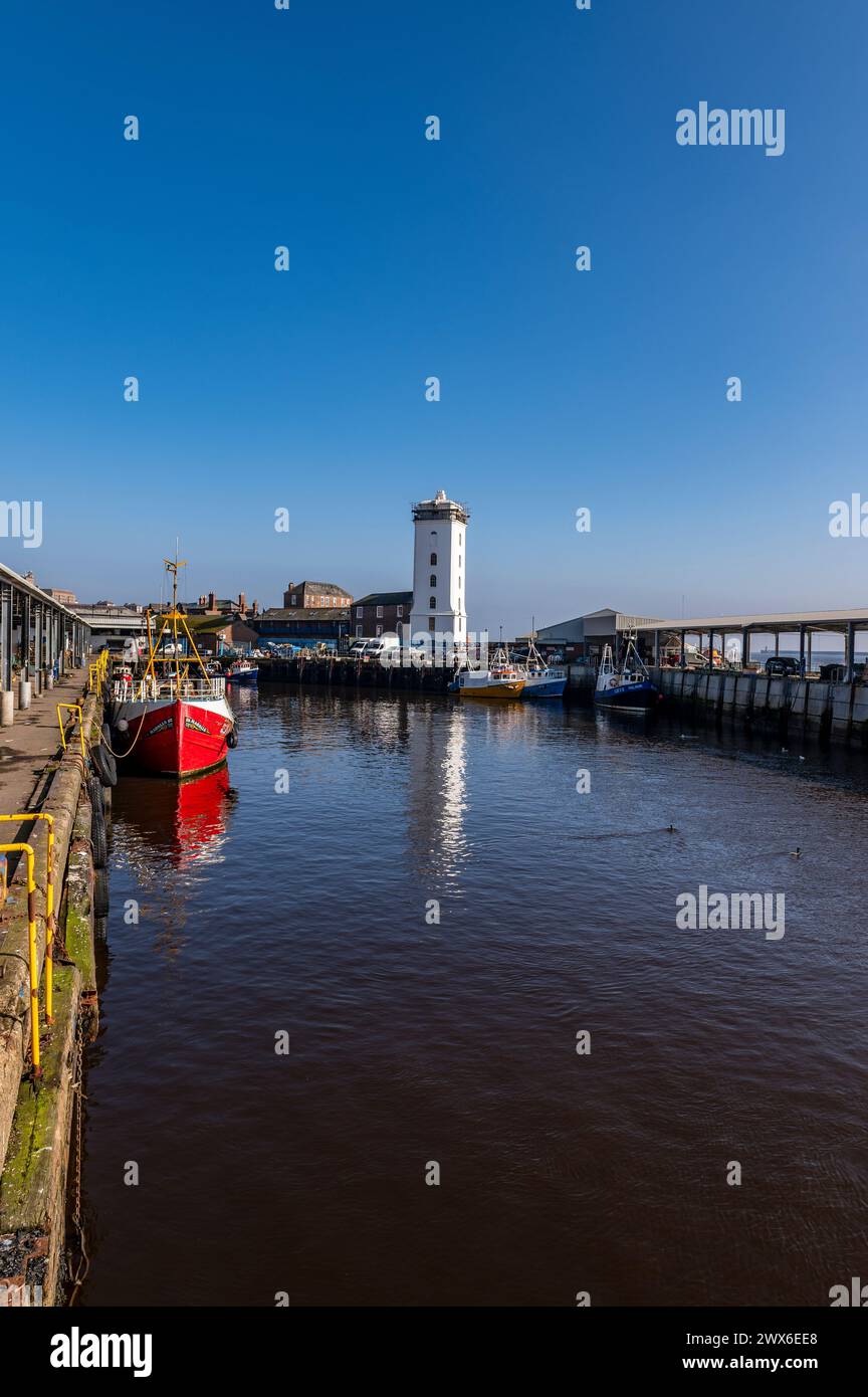 The North Shields Old Low Light is a historic point in North Shields bring bringing history into the present Stock Photo