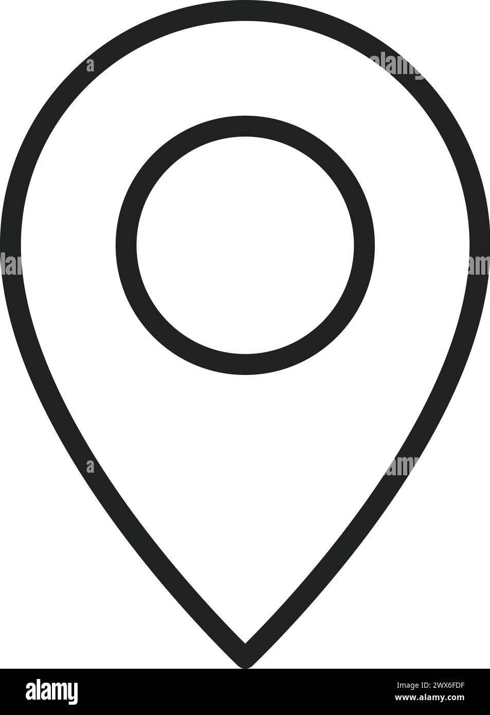 Location icon vector image. Suitable for mobile application web application and print media. Stock Vector