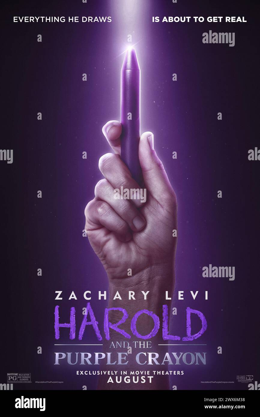 Harold and the Purple Crayon movie poster Stock Photo Alamy