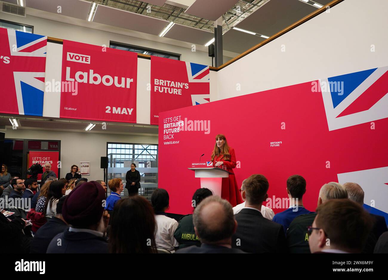 Labour deputy leader Angela Rayner during the Labour Party local