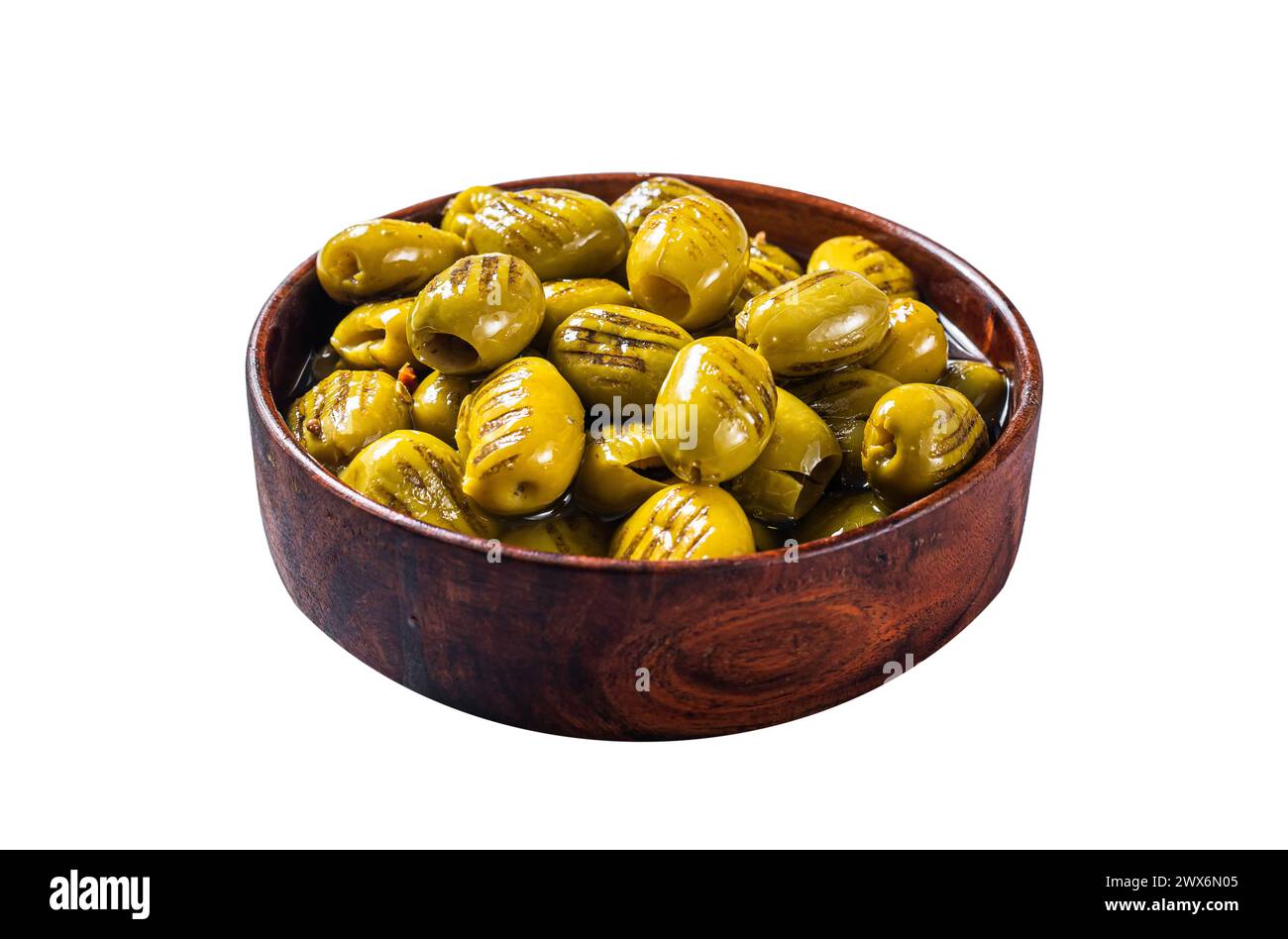 Olives isolated white top view hi-res stock photography and images - Alamy