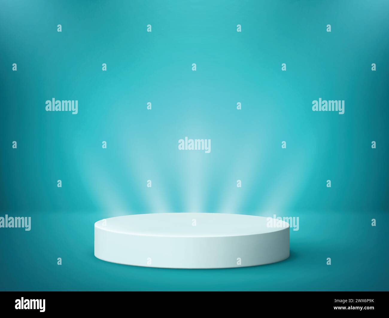Blank 3d Pedestal Stand for Product Display Stock Vector