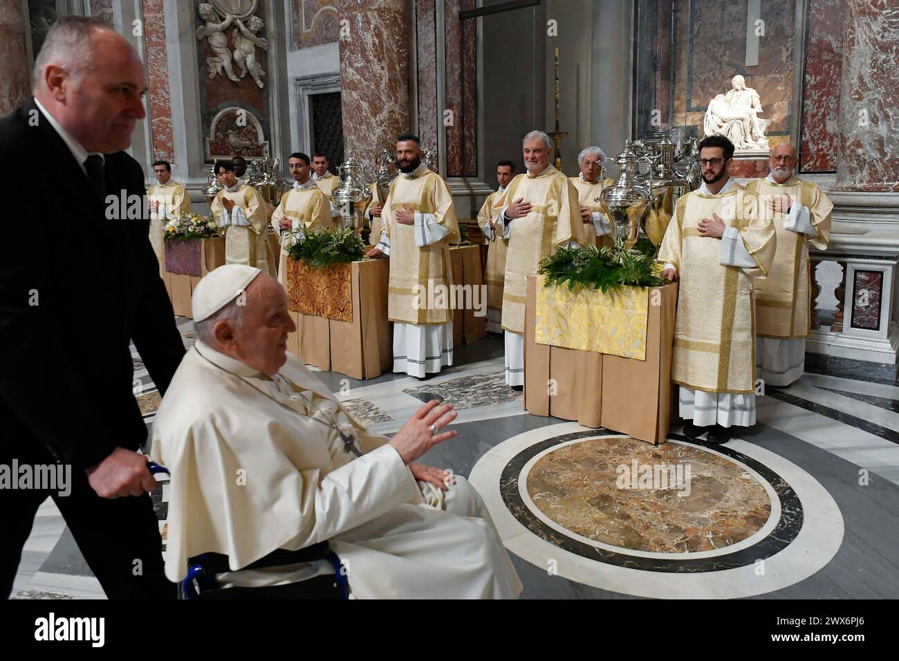 Vatican, Vatican. 28th Mar, 2024. Italy, Rome, Vatican, 2024/3/28.Pope