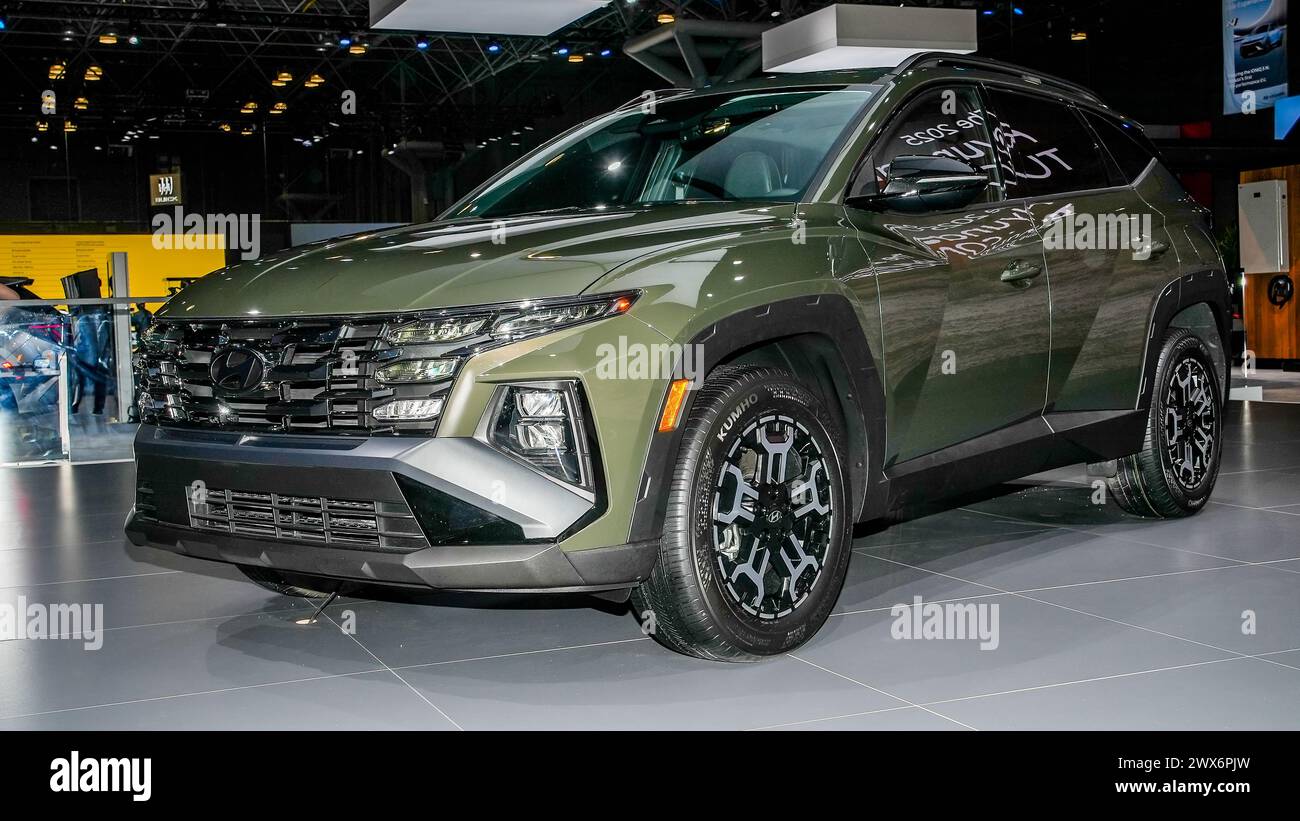 NEW YORK, NY, USA MARCH 27, 2024 Hyundai Tucson displayed at NY Auto