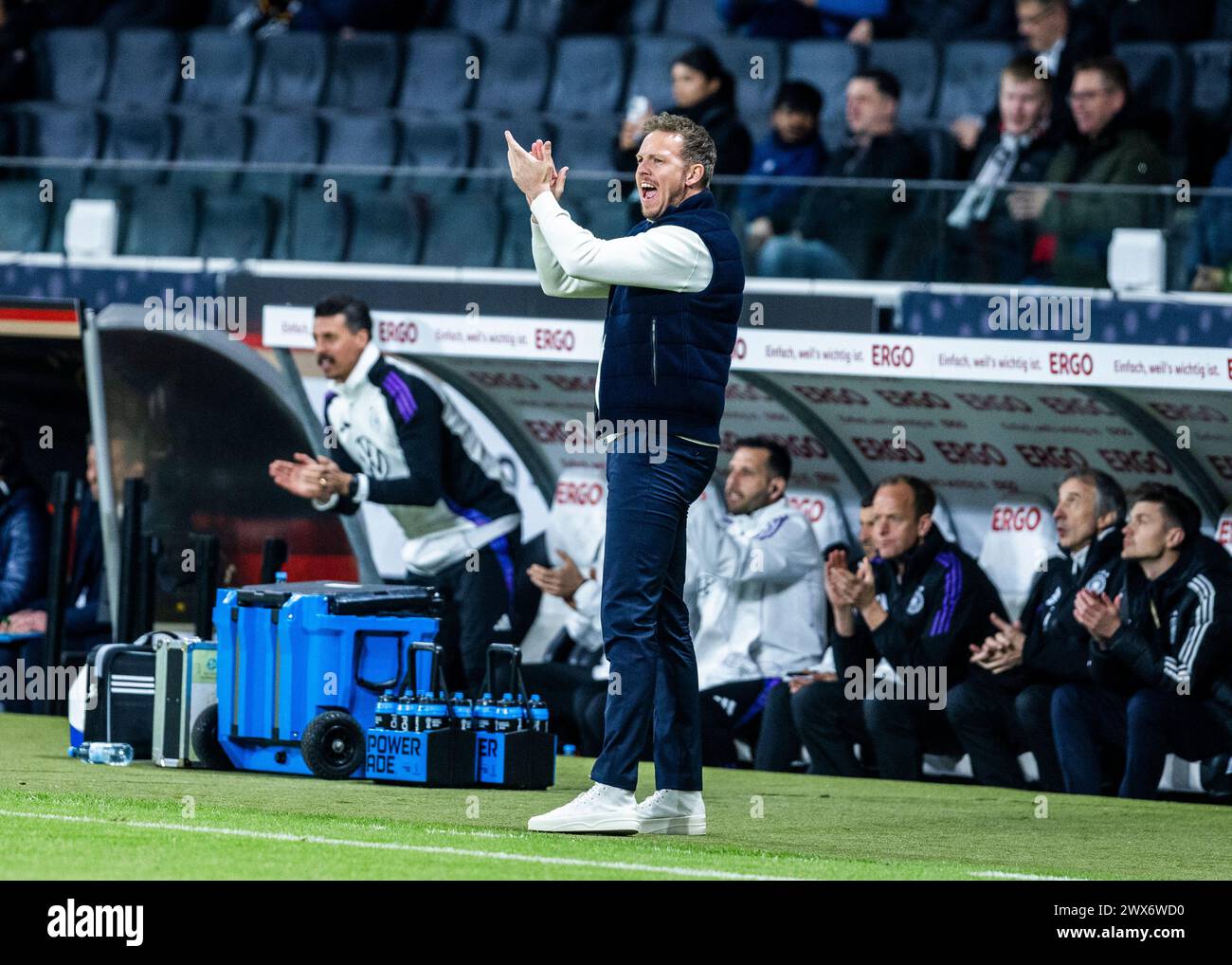 Frankfurt, Deutsche Bank Park, 26.03.2024: Bundestrainer Julian Nagelsmann (Deutschland) klatschend beim Länderspiel Deutschland vs. Niederlande. Stock Photo