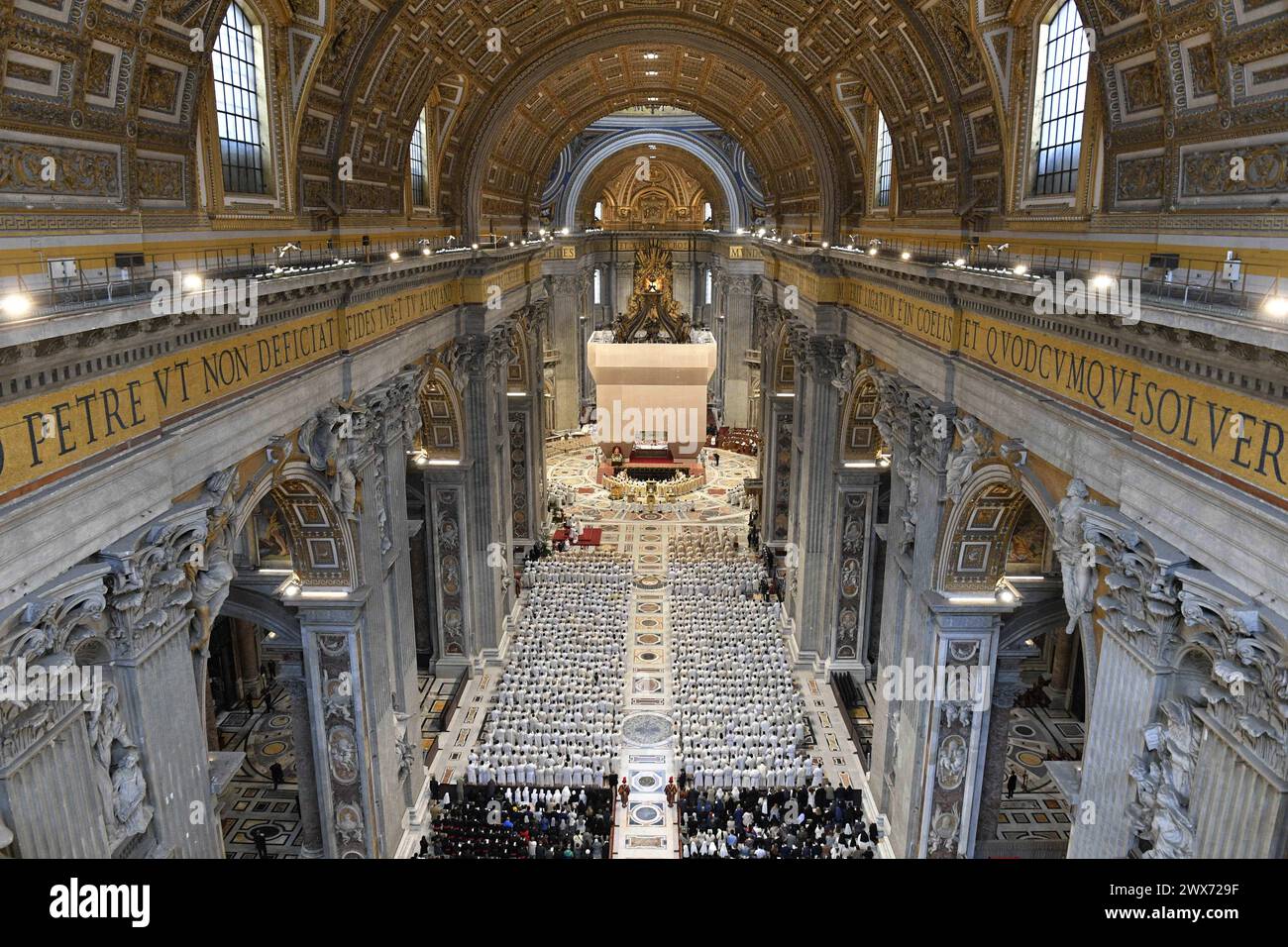 Pope Francis celebrates the Chrism Mass of Easter on Holy Thursday in