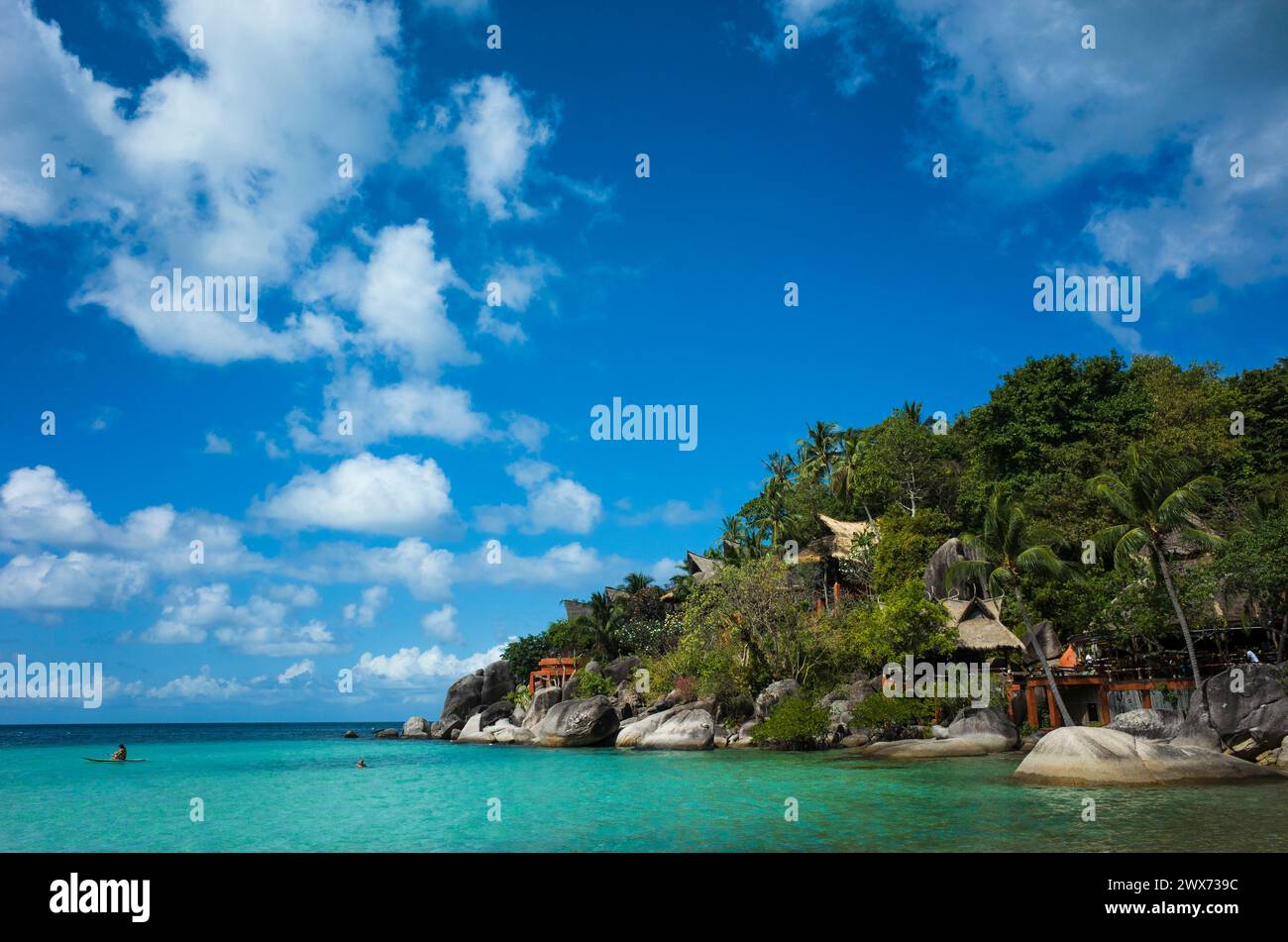 Tropical Island Paradise Turquoise Clear Water At Sairee Beach On Koh tropical-island-paradise-turquoise-clear-water-at-sairee-beach-on-koh