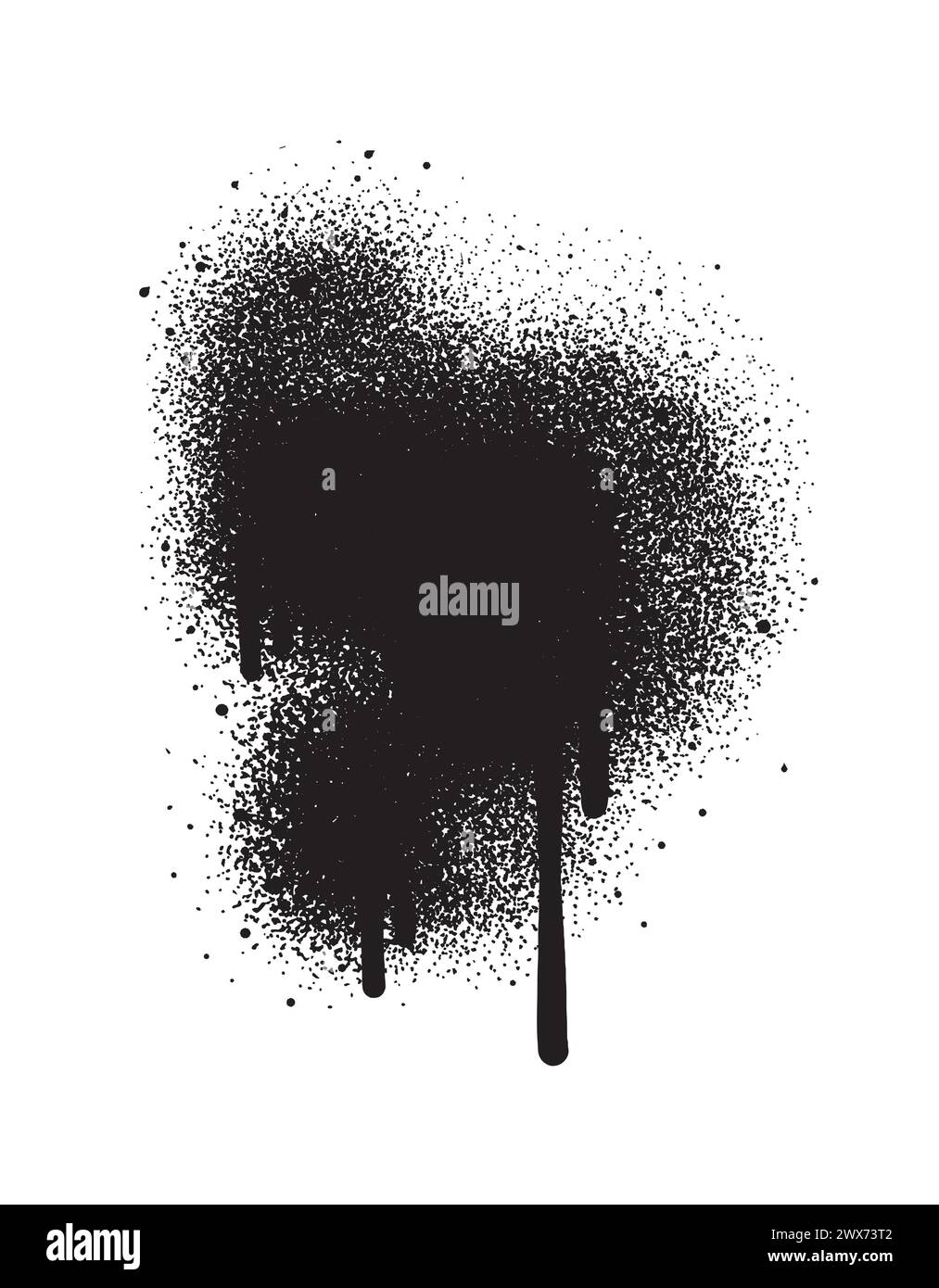 Spray Paint Abstract Vector Elements isolated on White Background ...