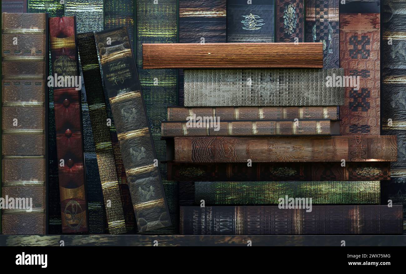 Old books background Stock Photo