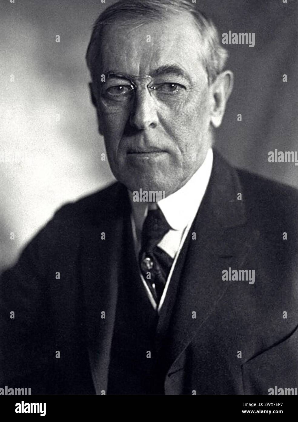 WOODROW WILSON (1856-1924 as  28th President of the United States in 1919 Stock Photo