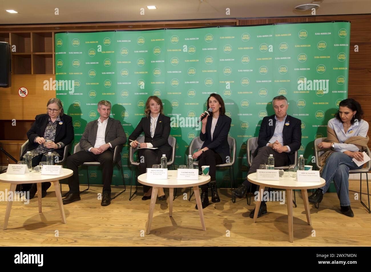 Non Exclusive: KYIV, UKRAINE - MARCH 27, 2024 - Polish MEP Roza Thun und Hohenstein, MP of Ukraine, First Deputy Chairman of the Committee on Ukraine& Stock Photo
