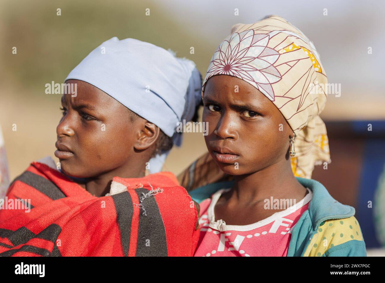 Maedchen in der Gemeinde Maraban Dare, im Bundesstaat Plateau, 07.02.2024. Maraban Dare Nigeria *** Girl in the community of Maraban Dare, in the stat Stock Photo