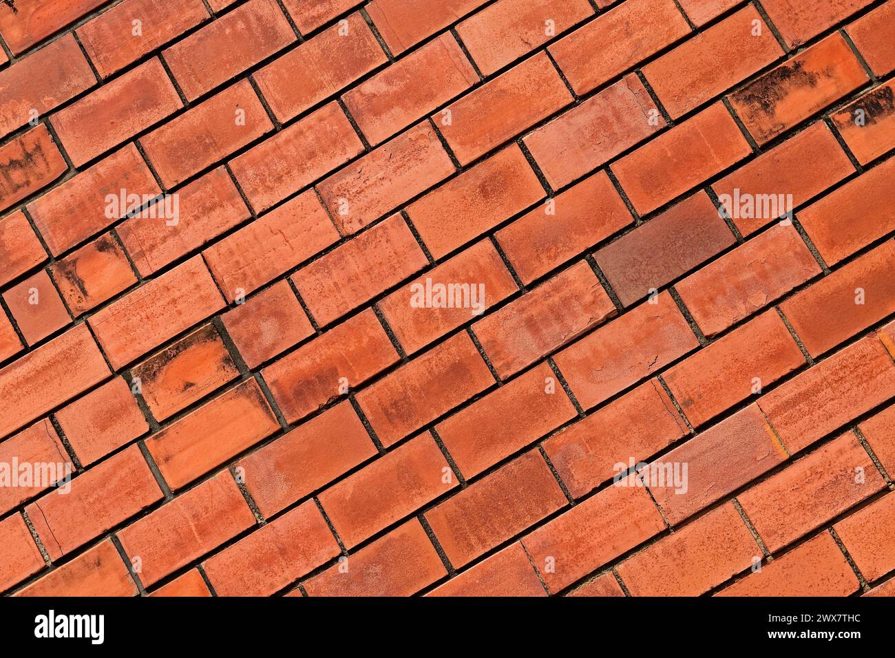 Red brick wall texture background, Ribeirao Preto, Sao Paulo, Brazil Stock Photo