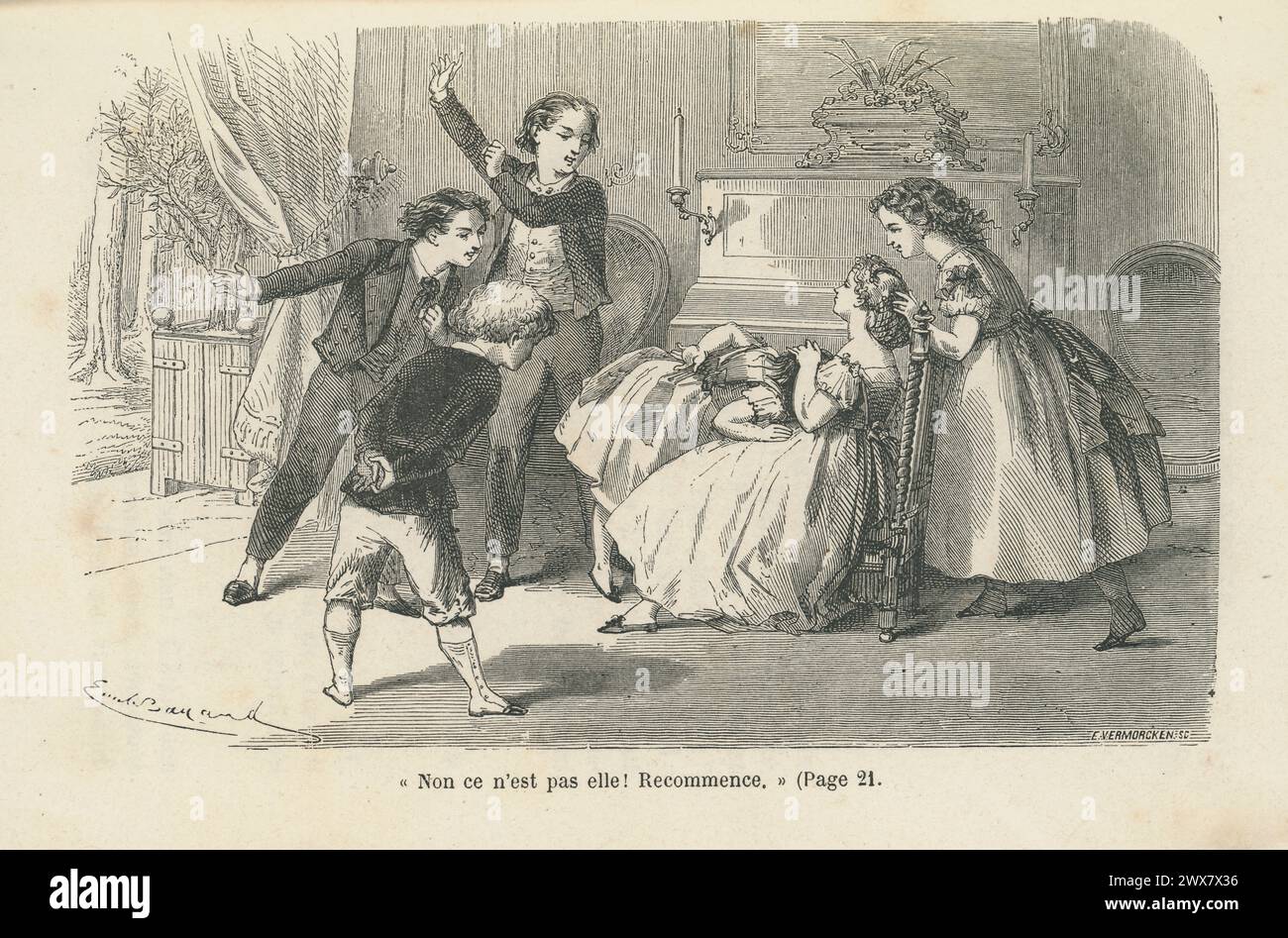 Gizelle's cousins taught her a lesson. "Les Caprices de Gizelle", Act I