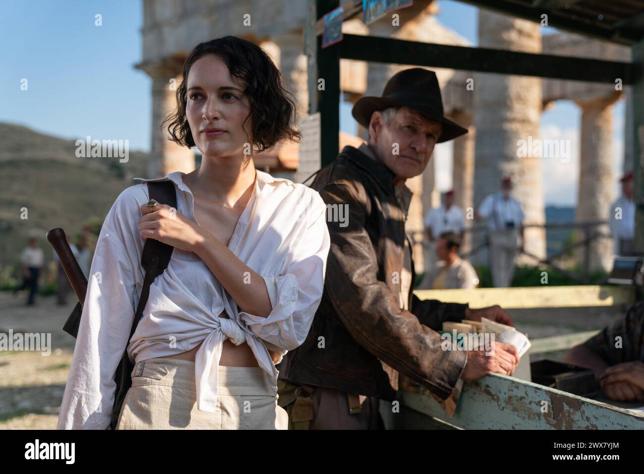 Indiana Jones and the Dial of Destiny Year : 2023 USA Director : James Mangold Phoebe Waller-Bridge, Harrison Ford Stock Photo