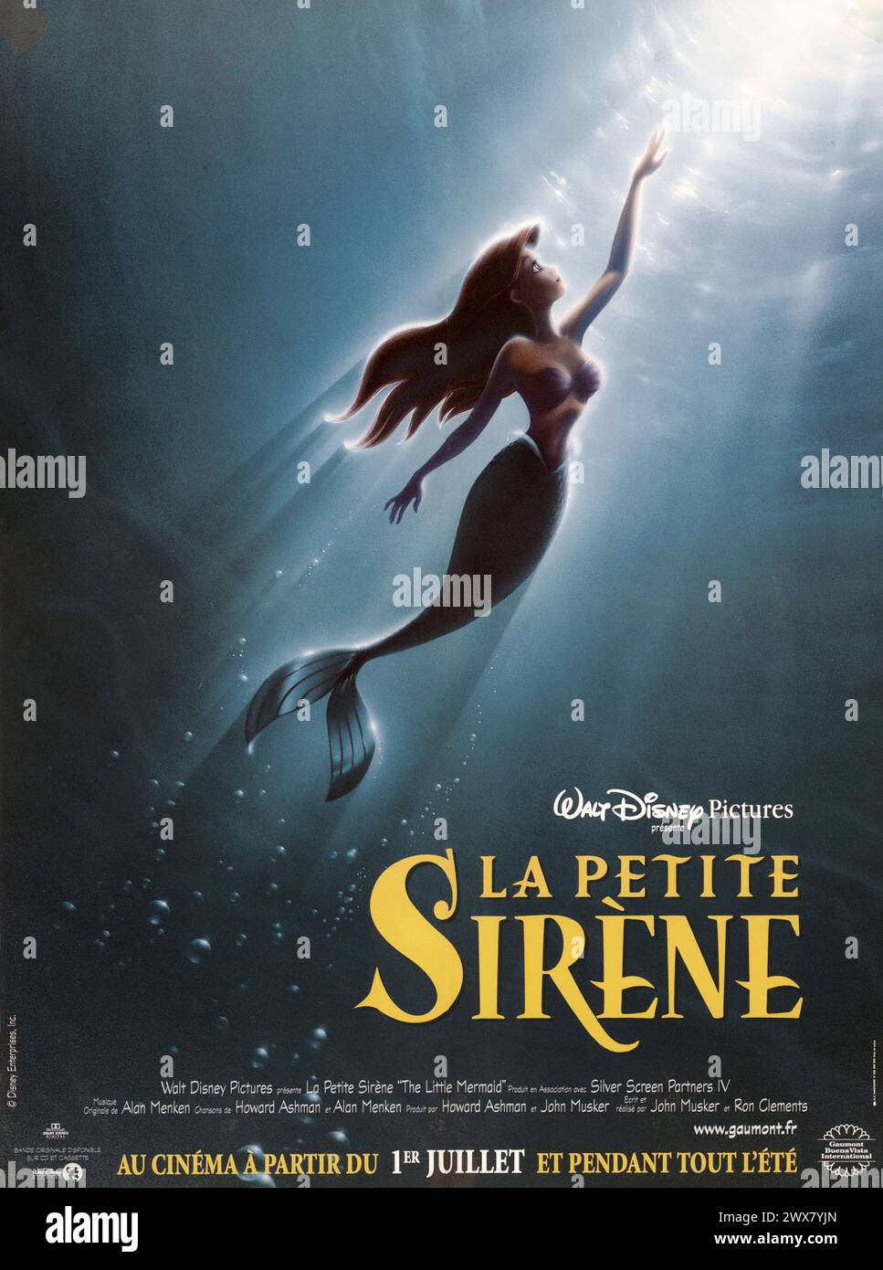 The Little Mermaid Year: 1989 USA Director: Ron Clements John Musker Animation French poster Stock Photo