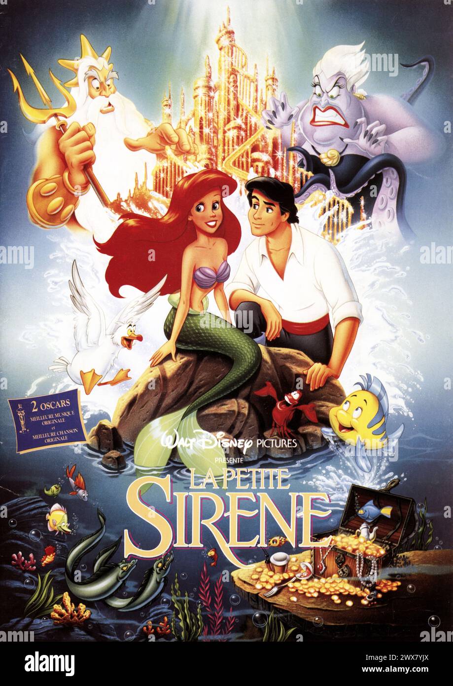 The Little Mermaid Year : 1989 USA Director : Ron Clements John Musker Animation French poster Stock Photo