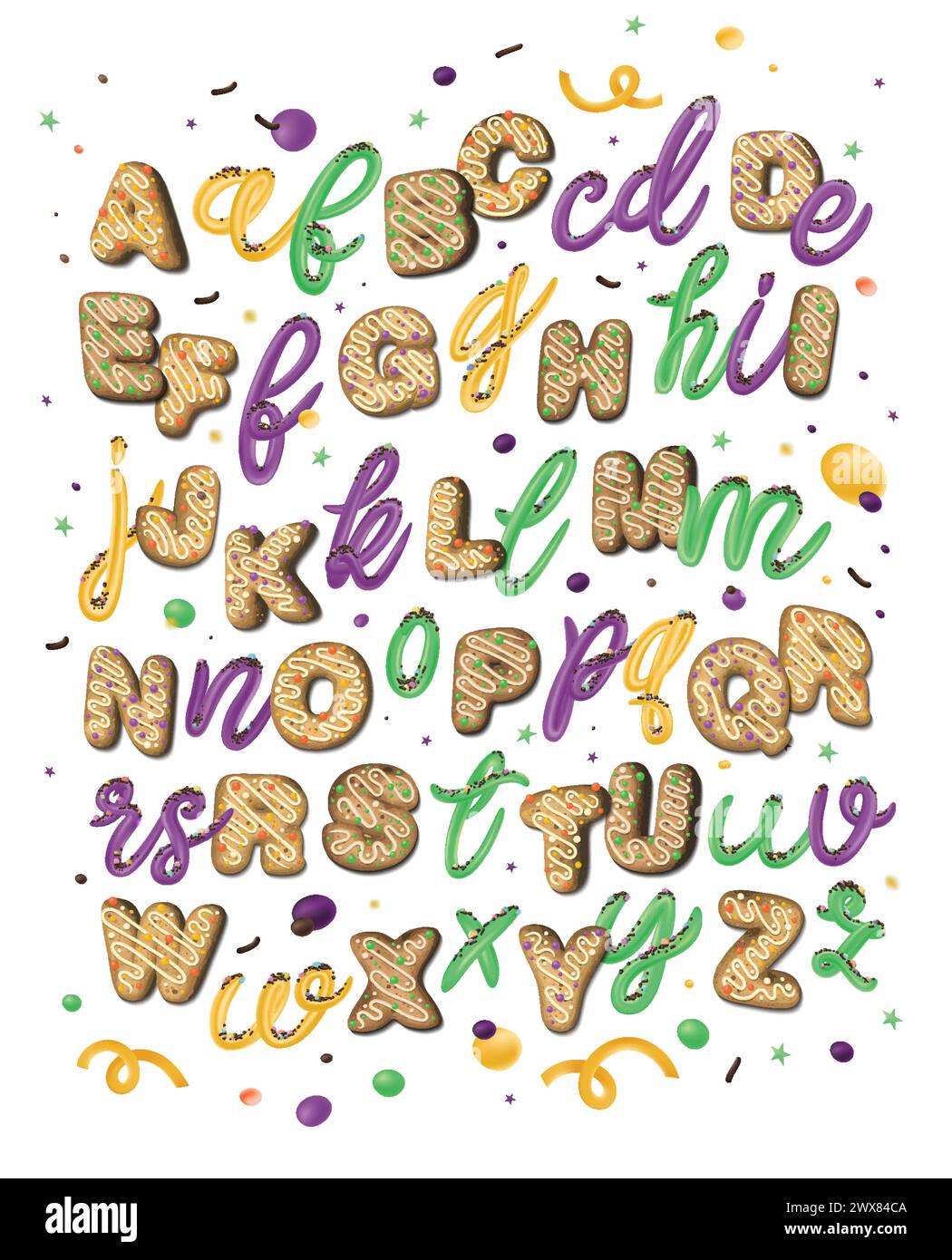 mardi gras typography