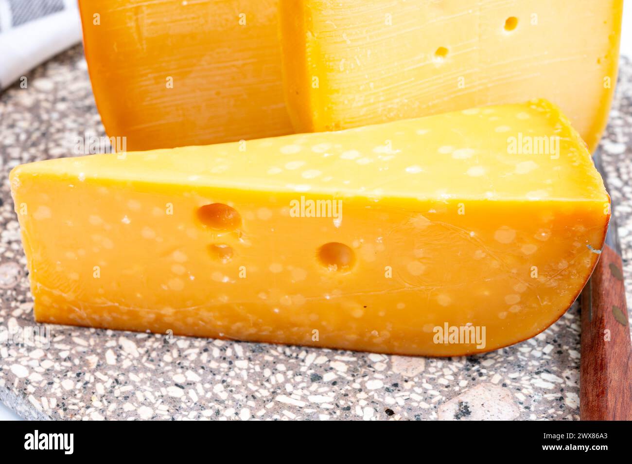 Cheese collection, Dutch ripe hard cheeses made from cow milk in the ...
