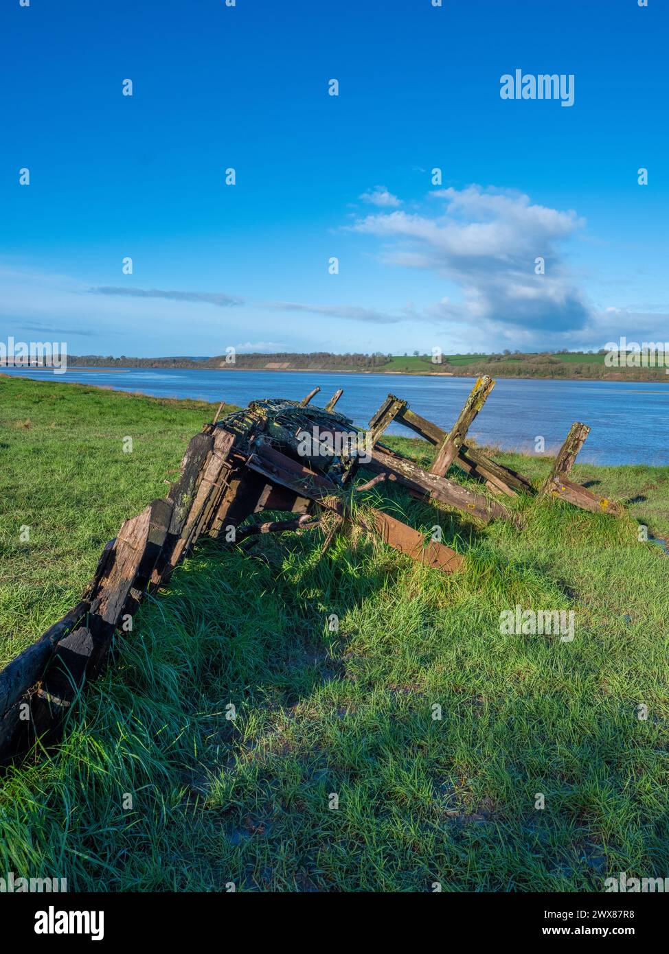 March 2024 Purton Hulks, Ships graveyard in Gloucestershire, England