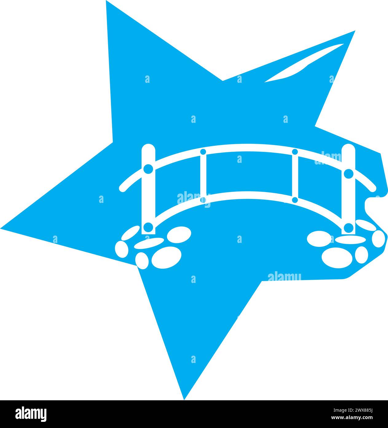 Bridge icon logo, vector design illustration Stock Vector