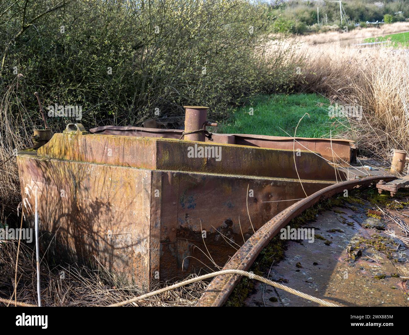 March 2024 Purton Hulks, Ships graveyard in Gloucestershire, England