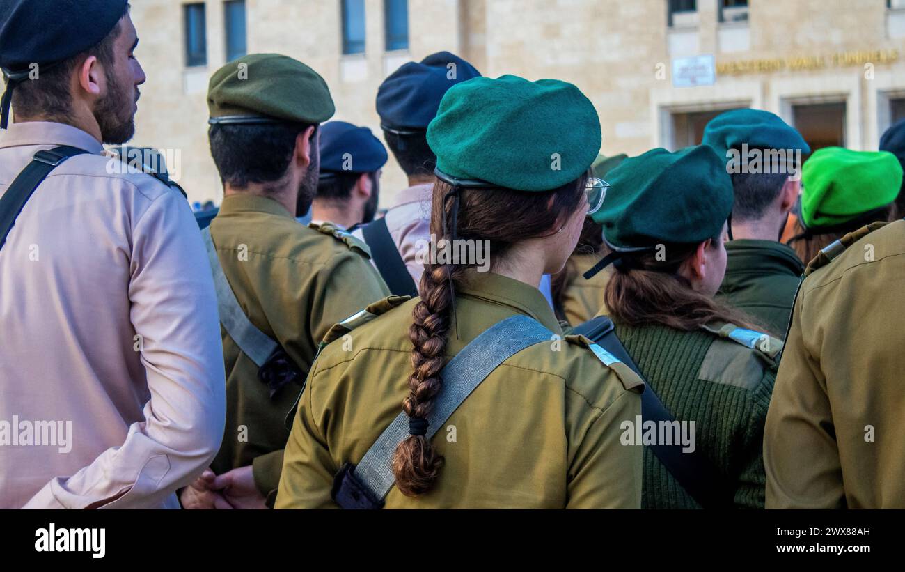 Induction ceremony for new graduates of the IDF officer school. The ...
