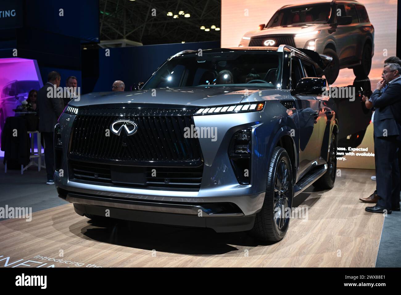 2025 Infiniti QX80 at the New York International Auto Show at the