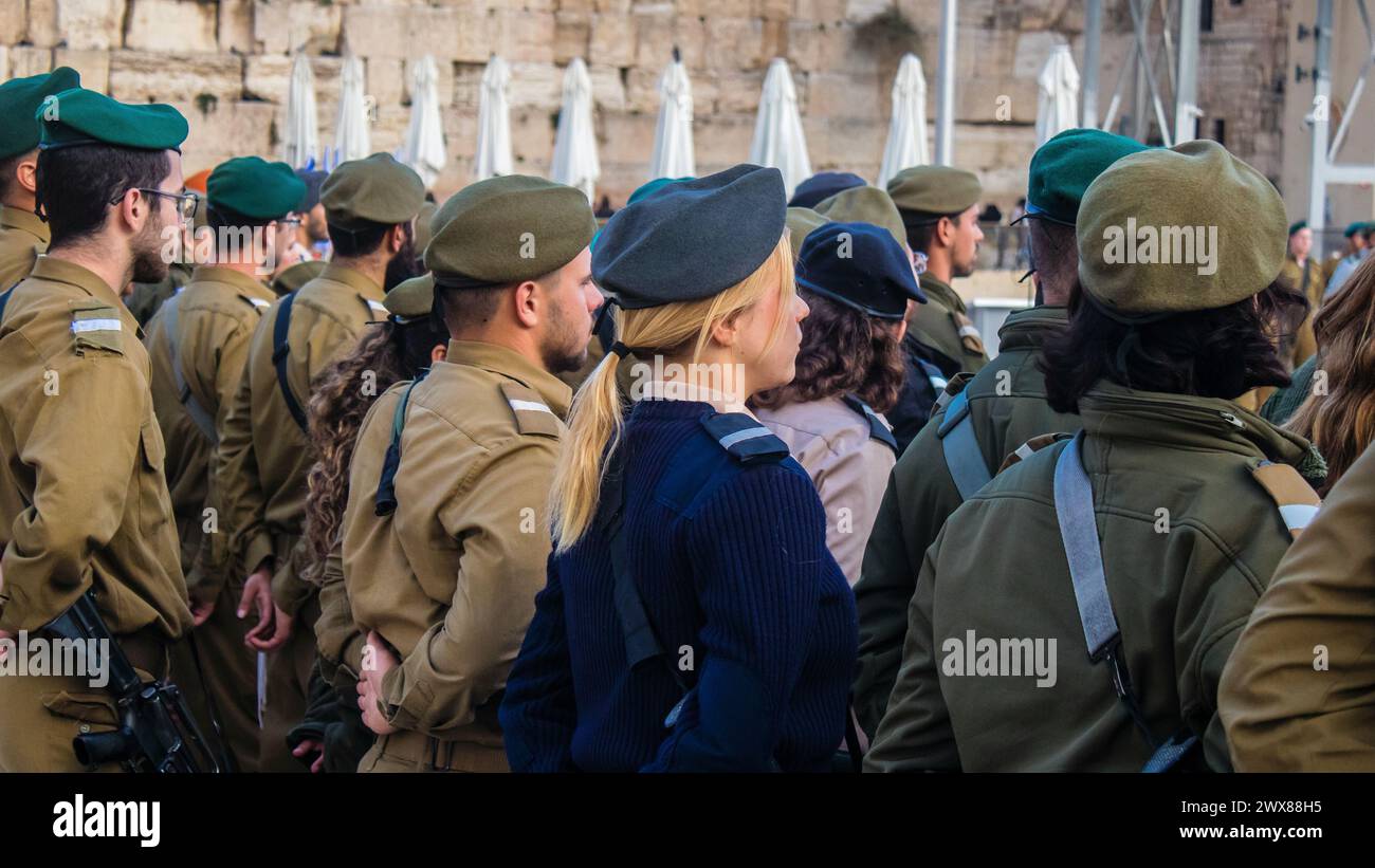 Induction ceremony for new graduates of the IDF officer school. The ...