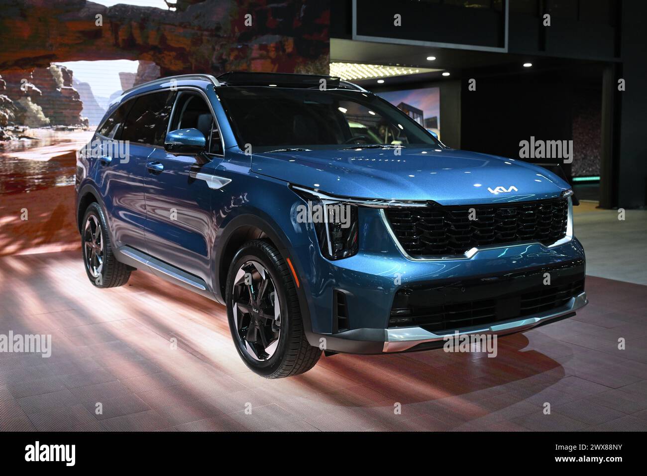 2025 Kia Sorento Turbo Hybrid SX Prestige AWD at the New York International Auto Show at the