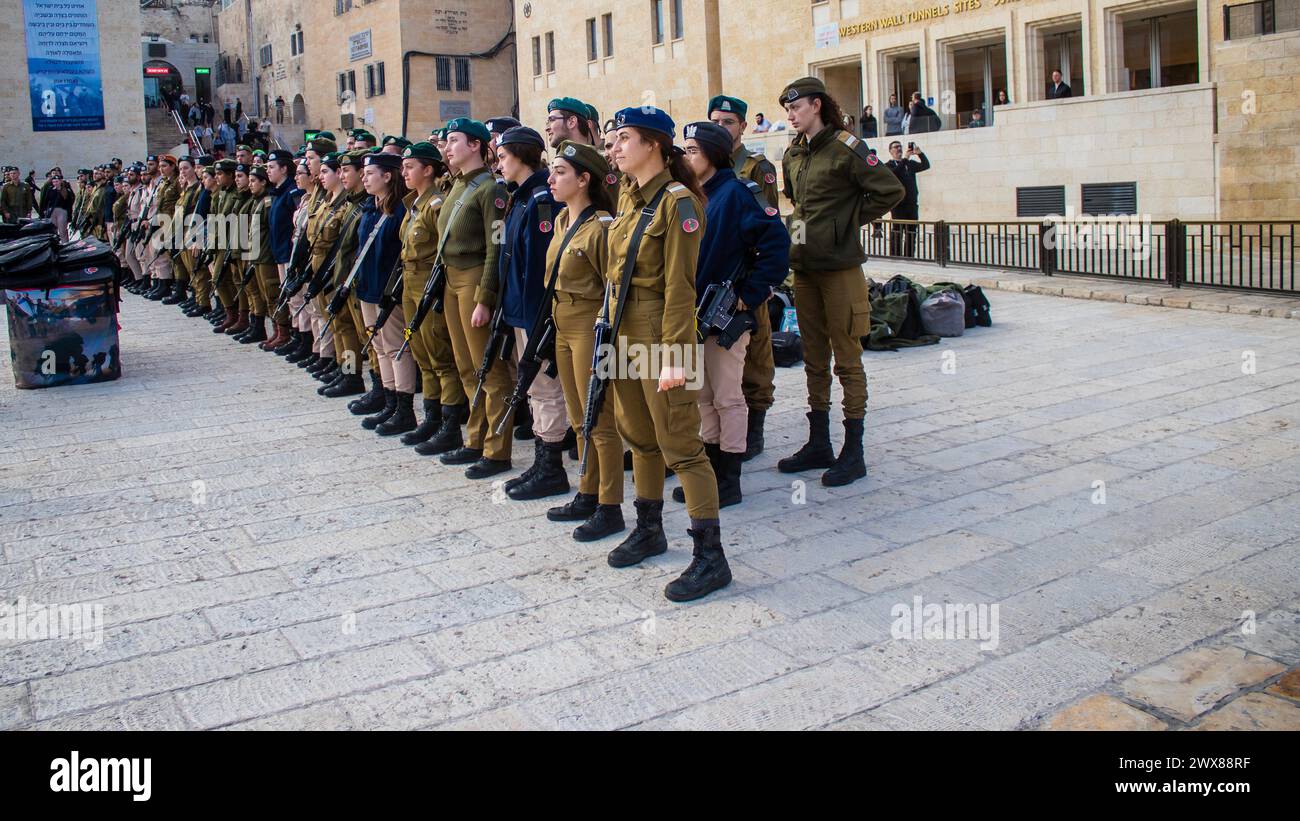 Induction ceremony for new graduates of the IDF officer school. The ...