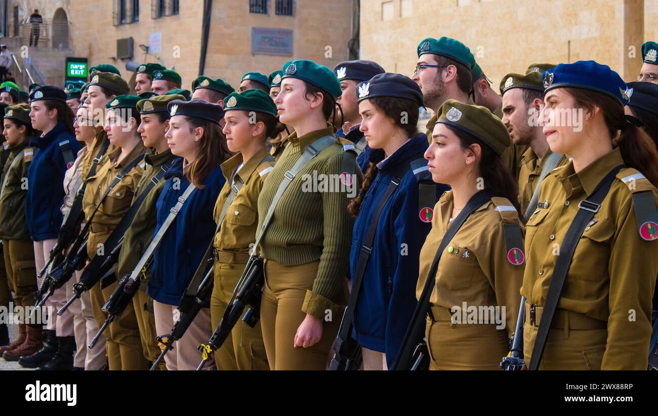 Induction ceremony for new graduates of the IDF officer school. The ...