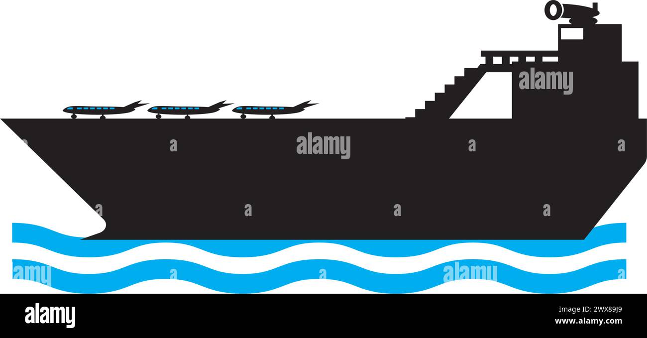 Ship icon logo, vector design illustration Stock Vector