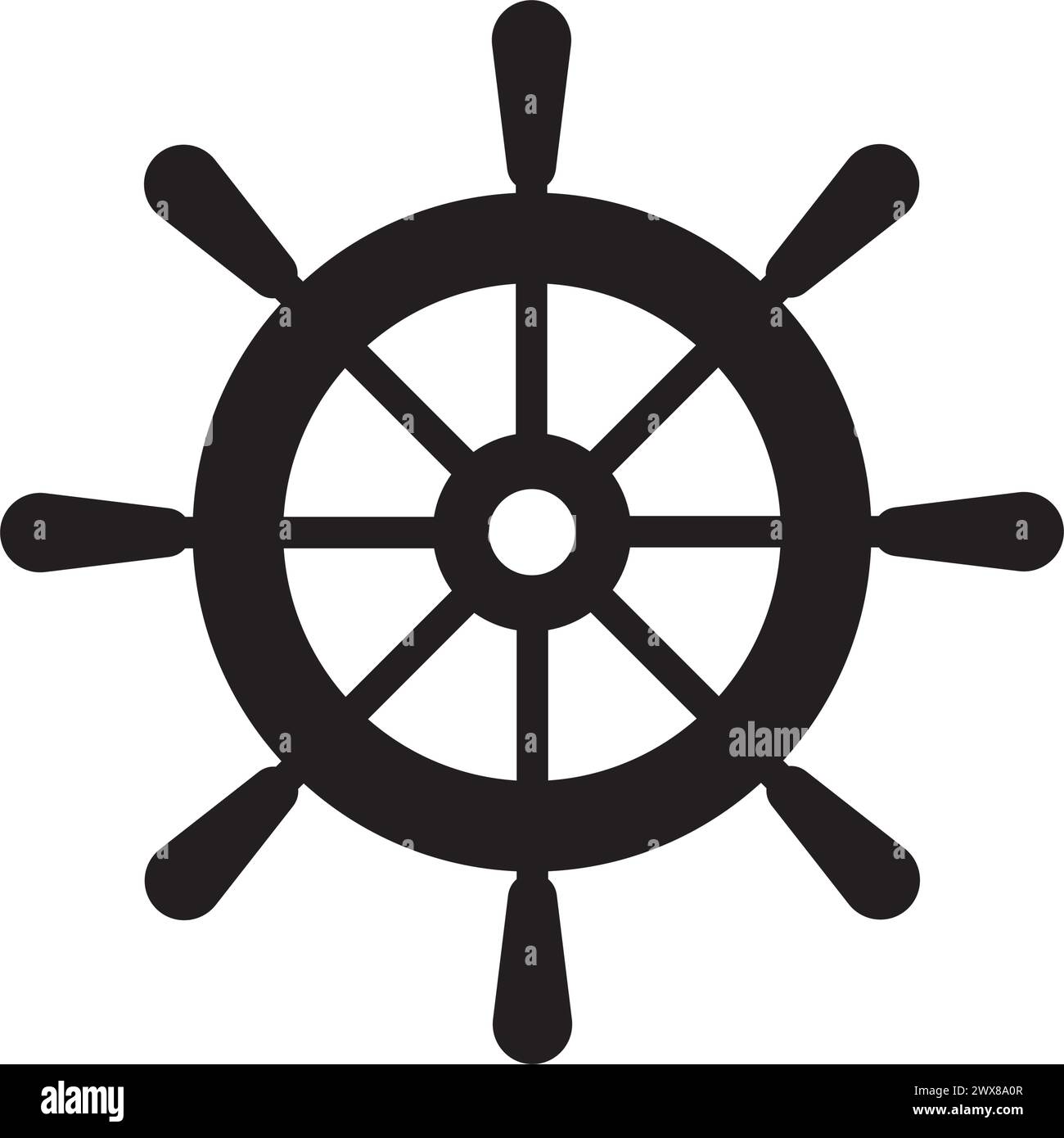ship rudder icon vector illustration symbol design Stock Vector