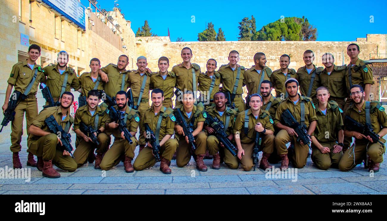 Portrait of a group of soldiers, Induction ceremony for new graduates ...