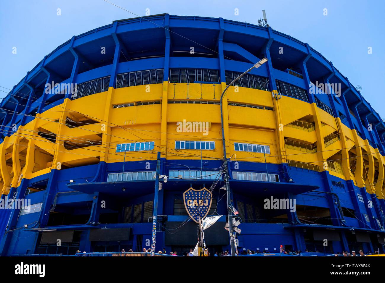The Alberto Jose Armando Stadium (aka La Bombonera), La Boca District, Buenos Aires, Argentina. Stock Photo
