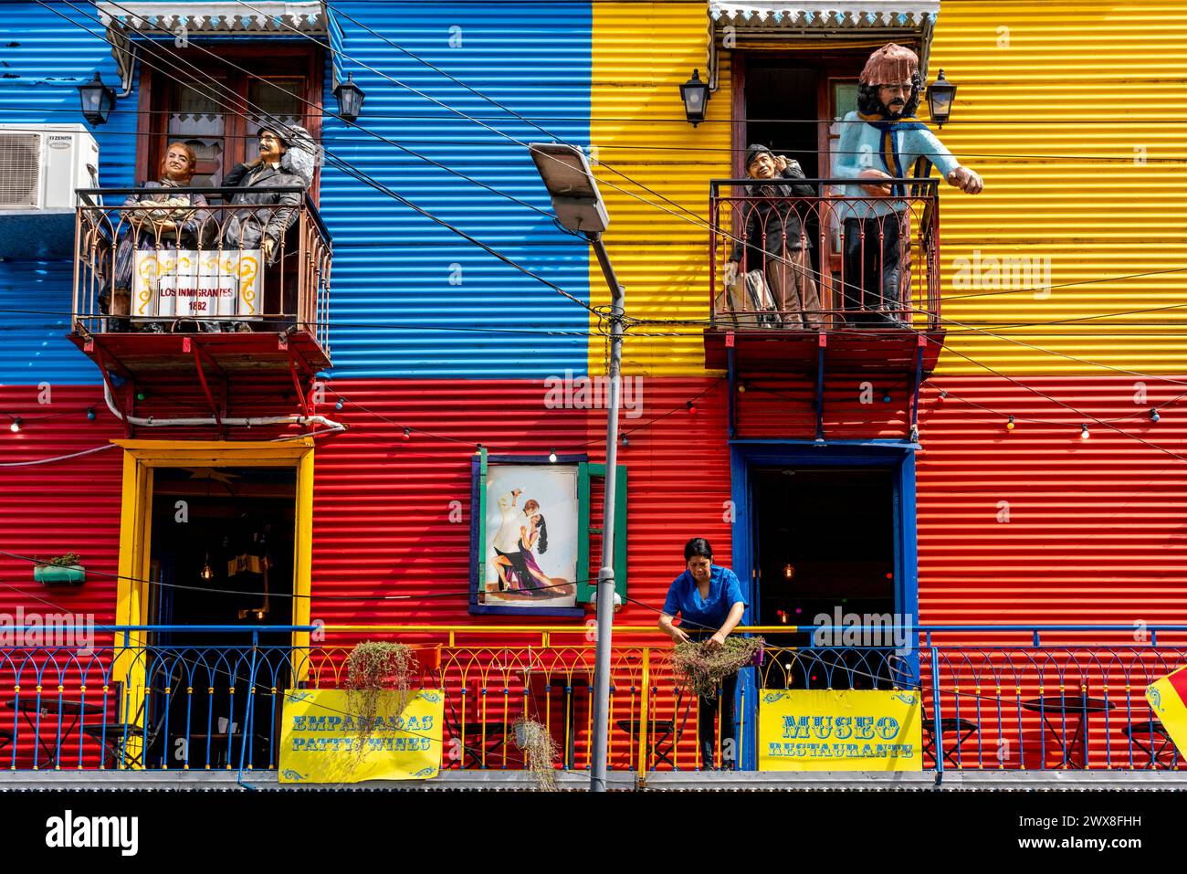 A Colourful Cafe In The La Boca District of Buenos Aires, Argentina. Stock Photo