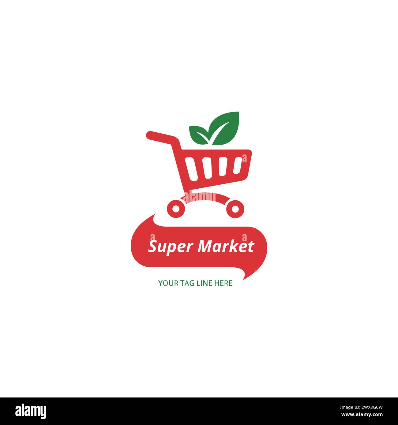 logo concept for shop , supermarket or supermall. organic shopping cart ...