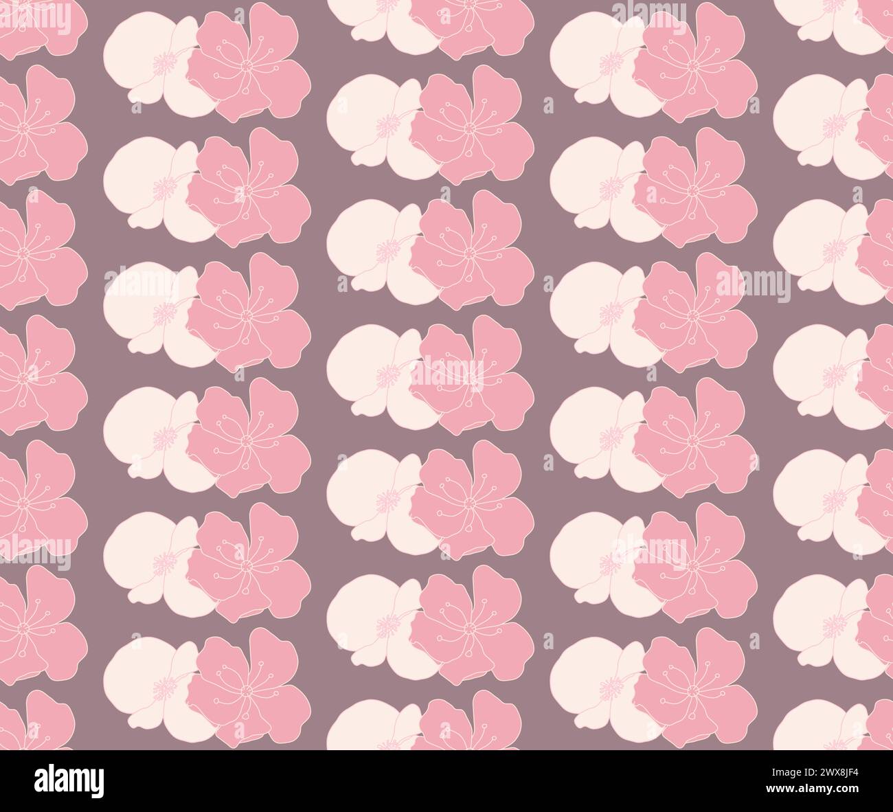 Pink Floral Seamless Pattern Stock Vector Image & Art - Alamy
