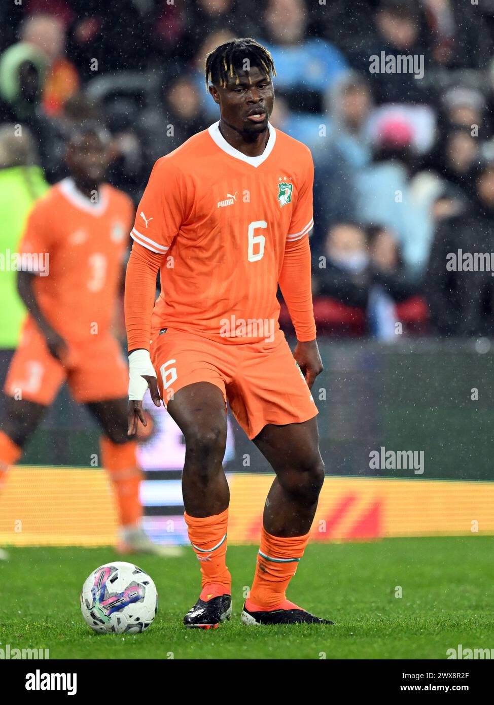 LENS - Emmanuel Agbadou of Ivory Coast during the friendly Interland ...