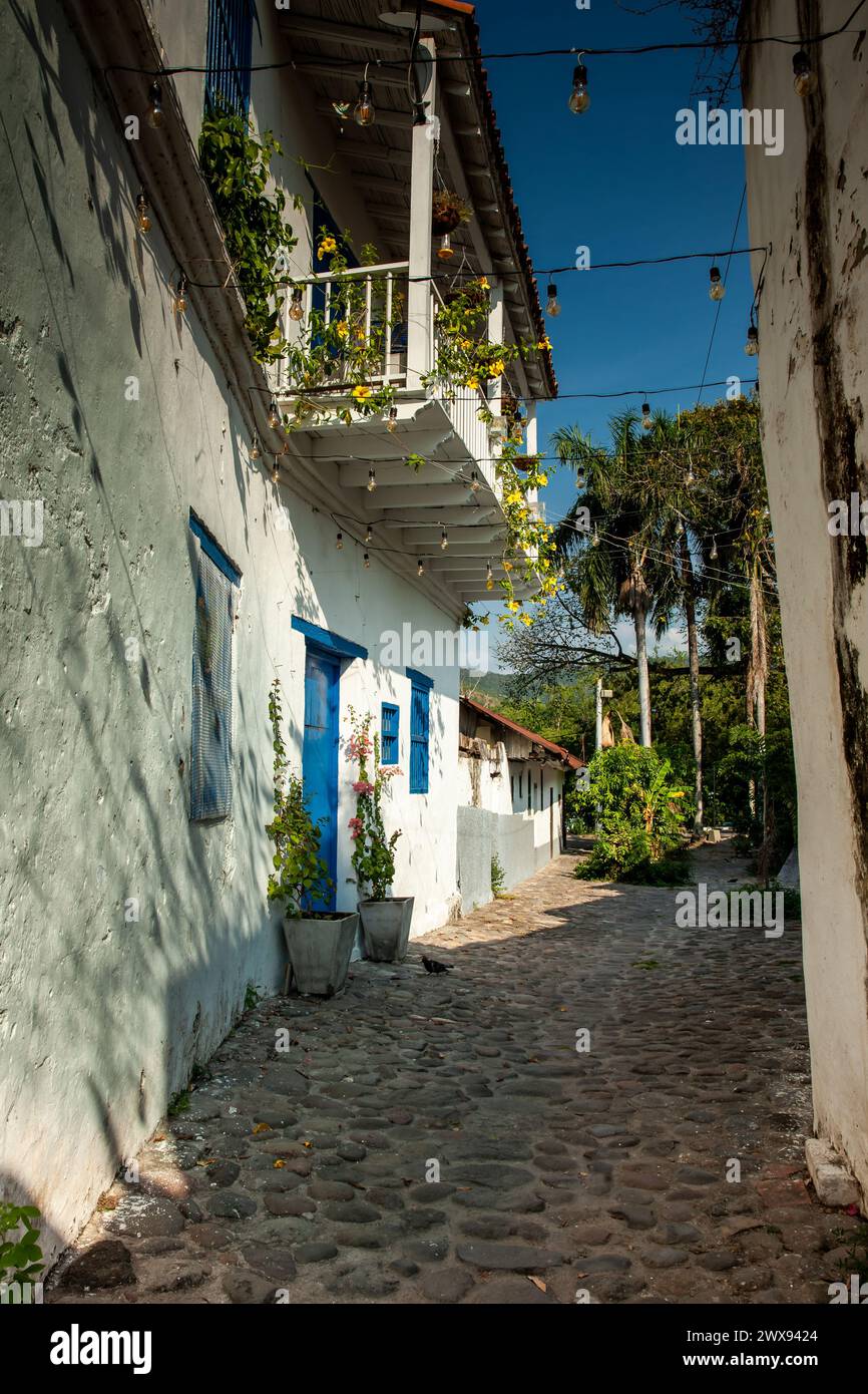 Beautiful antique streets of the Heritage Town of Honda located in the department of Tolima in Colombia Stock Photo