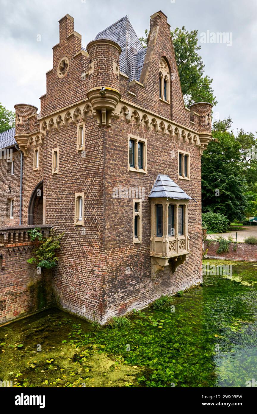 Visiting Paffendorf castle in North Rhine-Westphalia, Germany on a rainy day Stock Photo