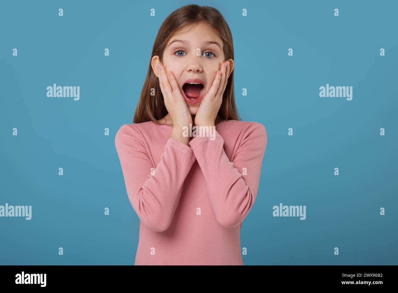 Portrait shocked preteen caucasian girl hi-res stock photography and ...
