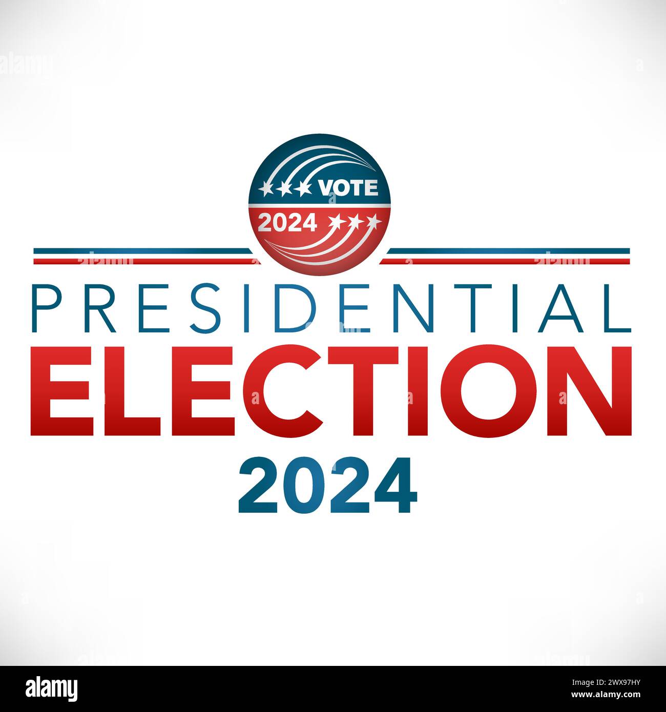 Voting 2024 Icon Vote, Government, and Patriotic Symbolism and Colors