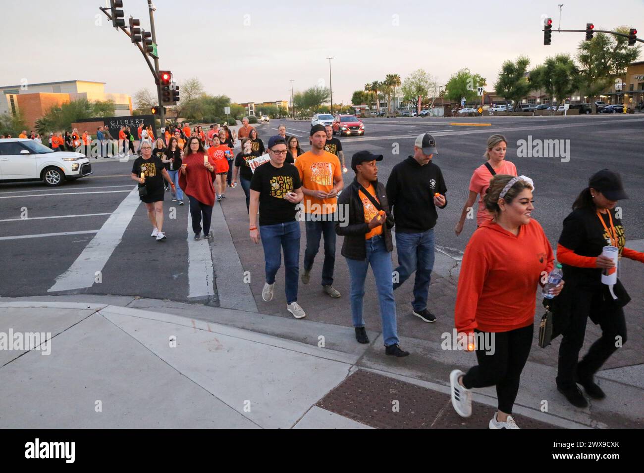 The community gathers for a Light the Night Community Walk to honor ...