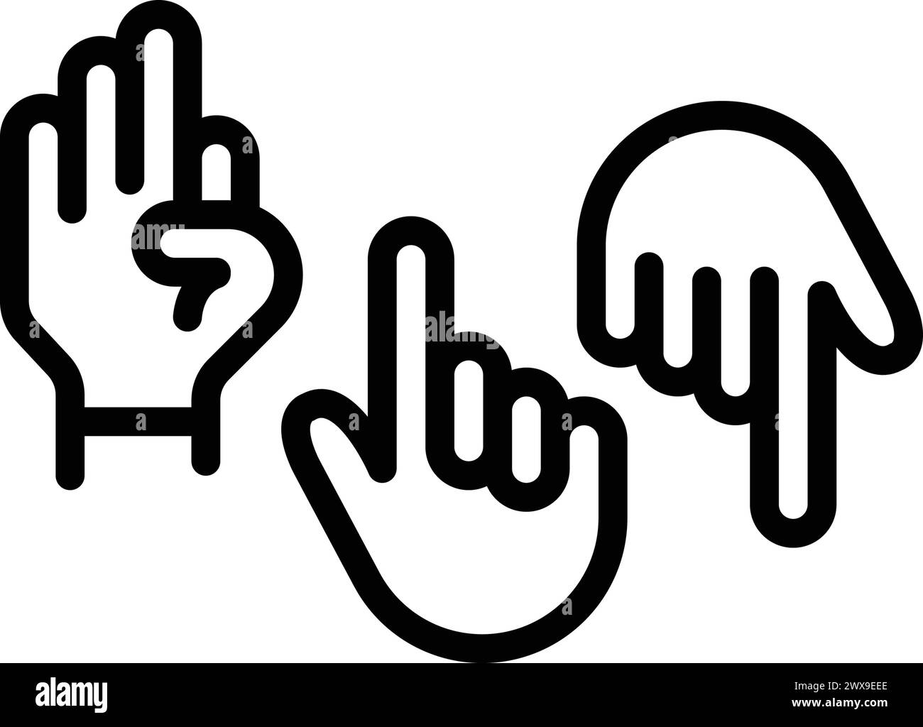 Icon for sign language, sign Stock Vector