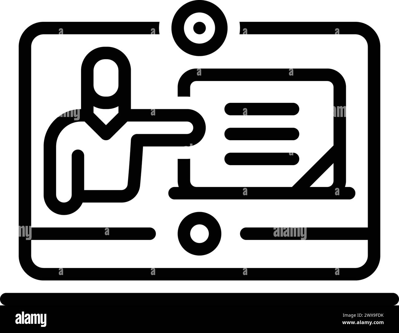 Icon for online teaching online stock vector image art alamy