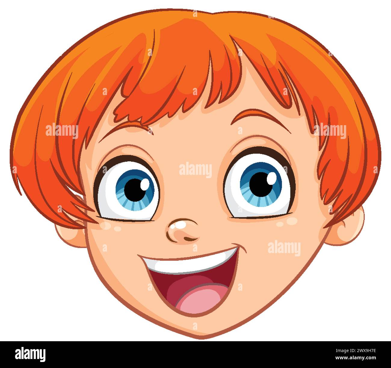 Vector illustration of a cheerful young boy Stock Vector Image & Art ...