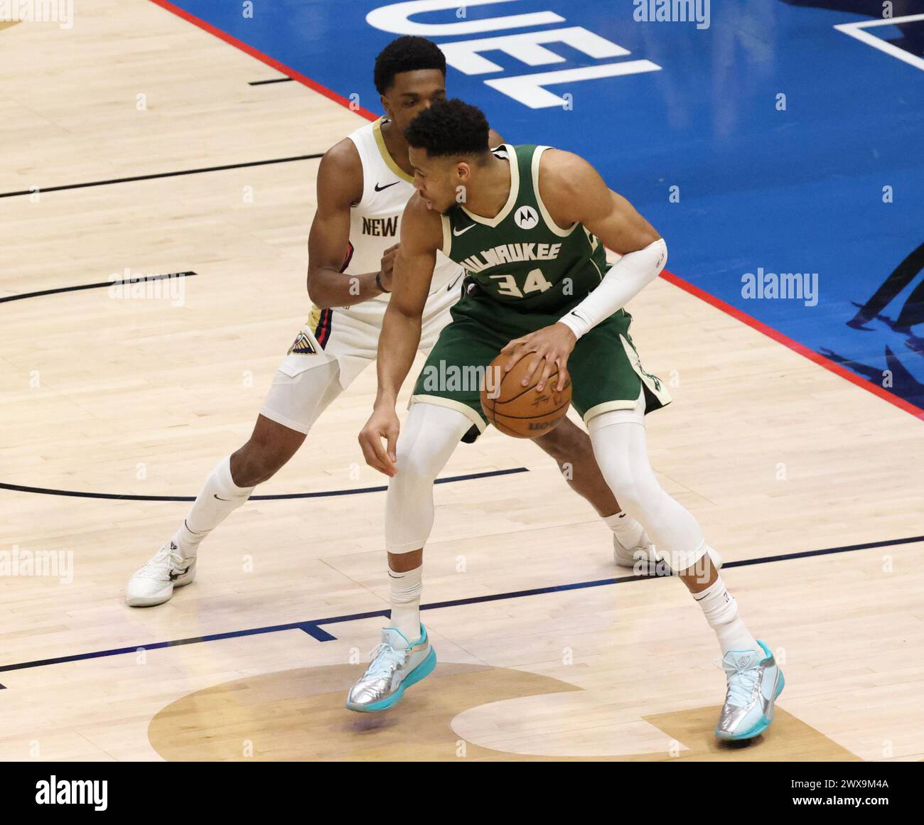 New Orleans, USA. 28th Mar, 2024. Milwaukee Bucks forward Giannis